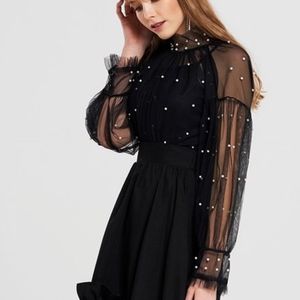 Storets Tops - mesh top with pearls Storets Tops - mesh top with pearls